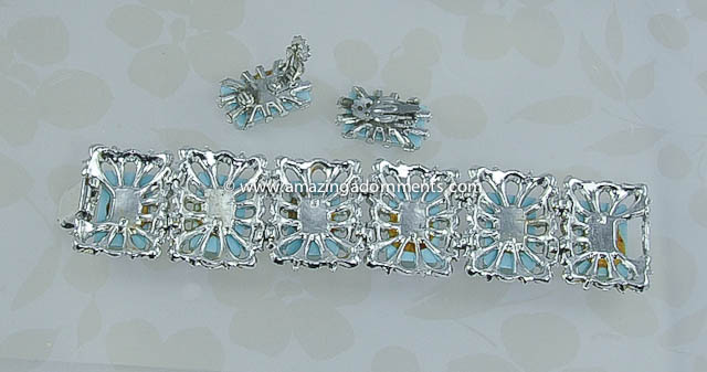 Vintage Blue Thermoplastic Demi- parure