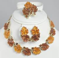 Lisner Oak Leaves Parure 