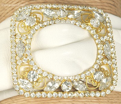 Delizza and Elster Rhinestone Belt Buckle