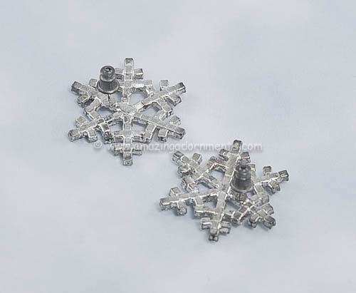 Rhinestone Winter Snowflake Earrings