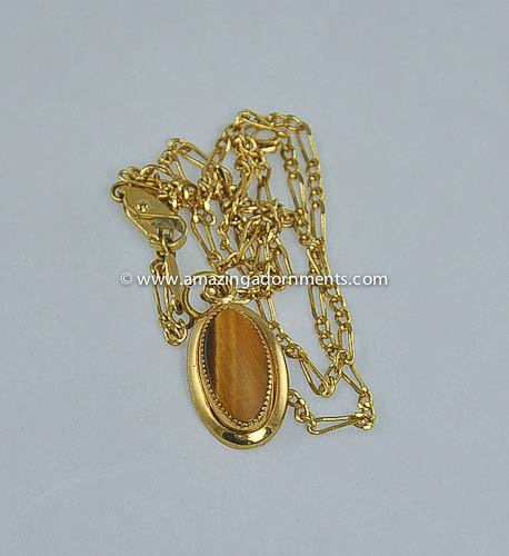 22k Gold Tiger's Eye Necklace