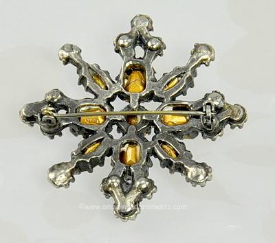 Blue Rhinestone Brooch