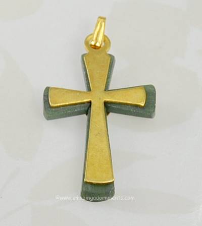 Carved Jade Cross Pendant