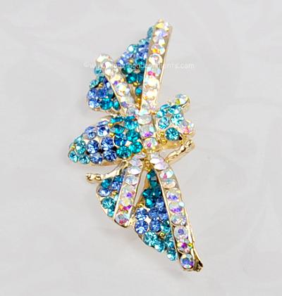 Contemporary Rhinestone Figural Pin