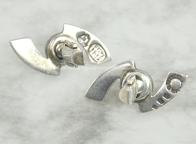 Sigi Pineda Sterling Modernist Cufflinks