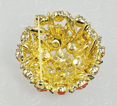 Vintage Designer Quality Autumn Hued Rhinestone Brooch|Amazing Adornments.com Unsigned Vintage Costume Jewelry|Brooches