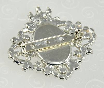 Vintage Rhinestone and Glass Pin