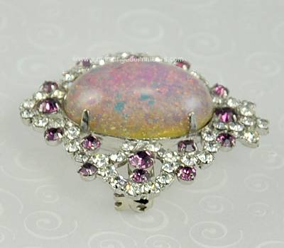 Vintage Rhinestone and Glass Pin