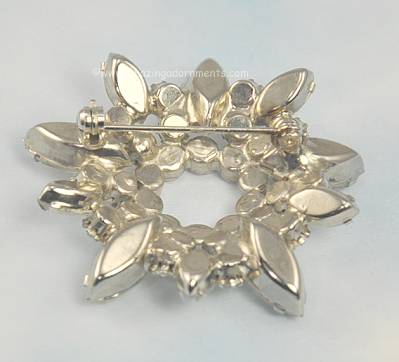 Vintage Clear Rhinestone Brooch