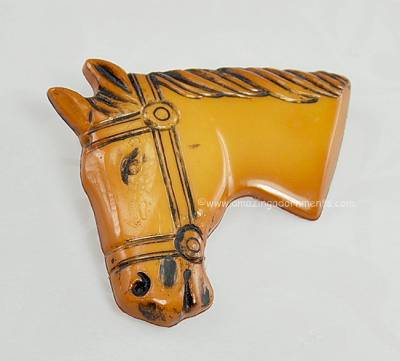 Vintage Horse Head Brooch