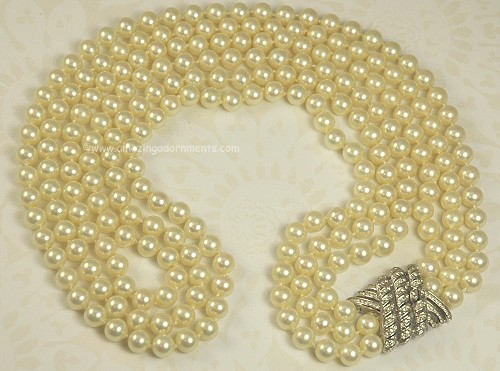 Ciner Imitation Pearl Necklace