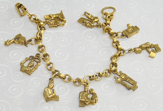 Vintage CORO Charm Bracelet