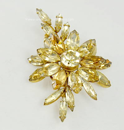 Signed Regency Rhinestone Brooch