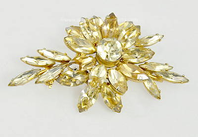 Vintage Signed Regency Rhinestone Brooch