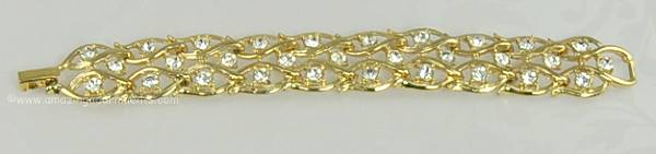 Vintage Clear Rhinestone Bracelet