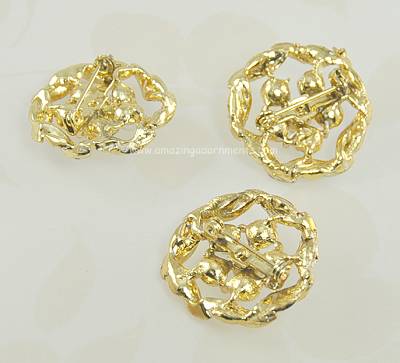 Vintage AB Rhinestone and Faux Pearl Scatter Pins