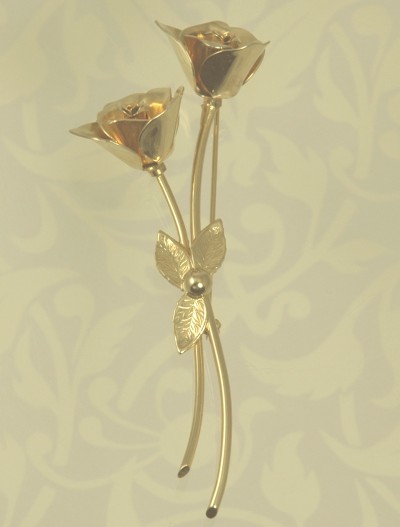 Amazing Adornments: Majestic CORO PEGASUS Gold- tone Floral Brooch