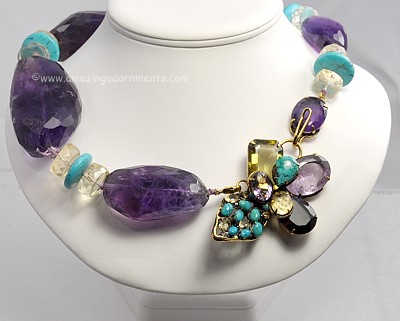 Amazing Adornments: Tour de force Natural Gemstone Necklace and Pin ...